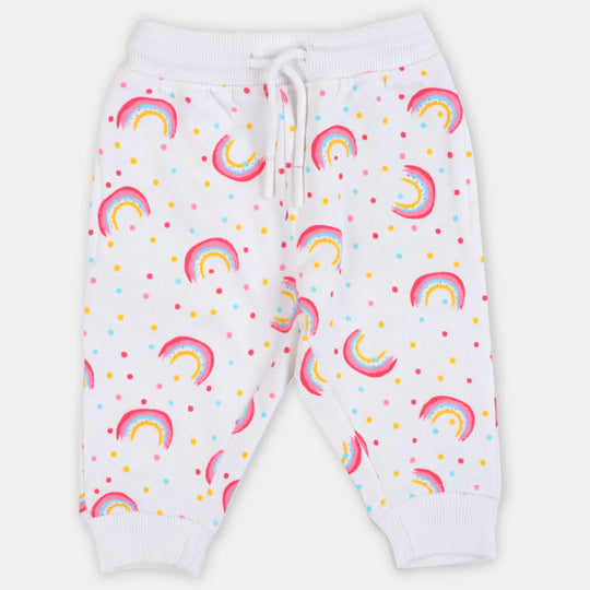 Infant Girls Pyjama Rainbow - White