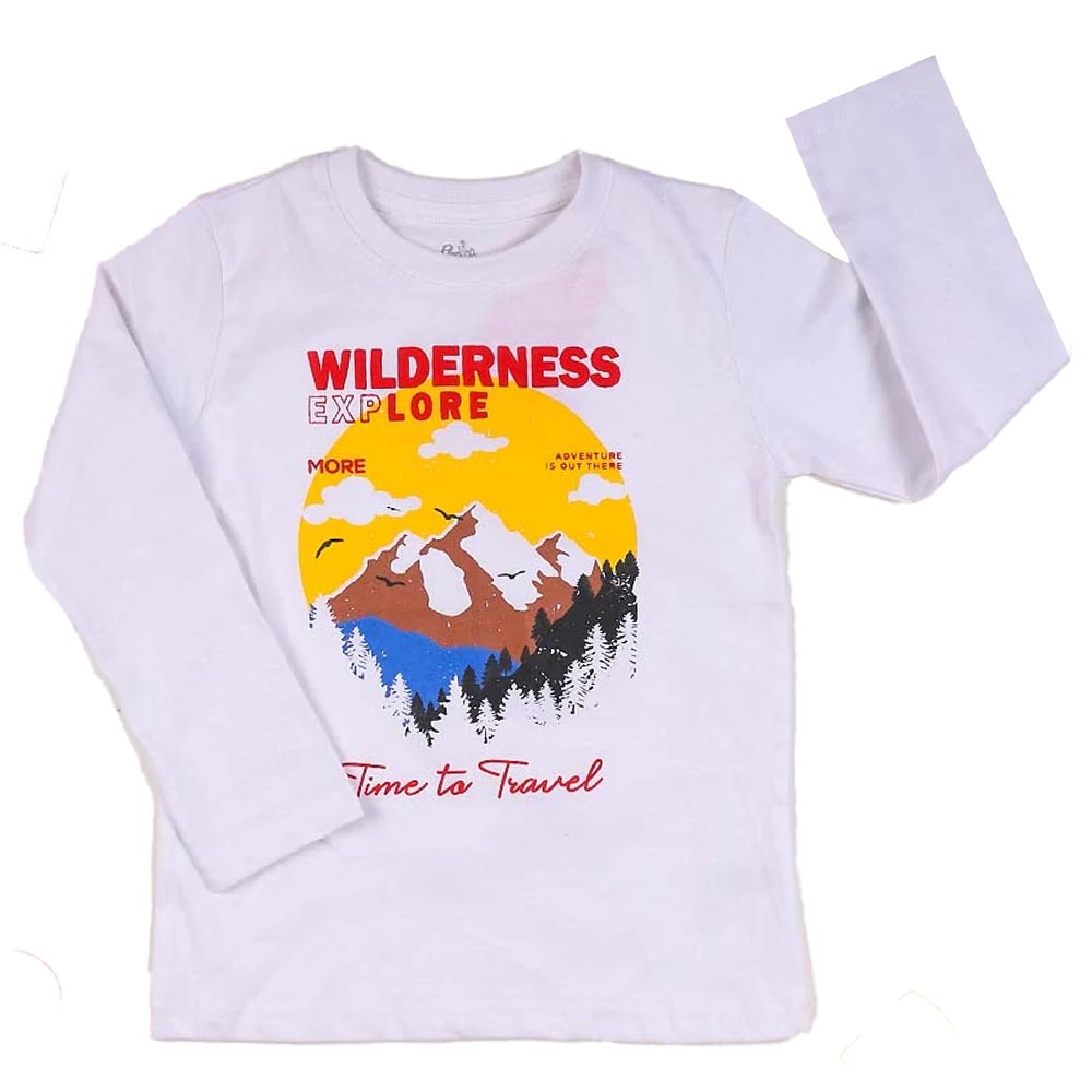 Time To Travel T-Shirt For Boys - White