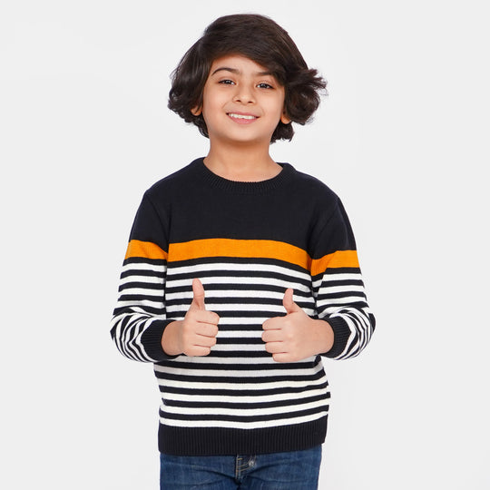 Boys Sweater Streak - BLACK