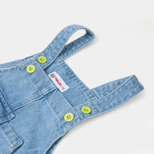 Boys Denim Over All Dangri Awesome - Ice Blue