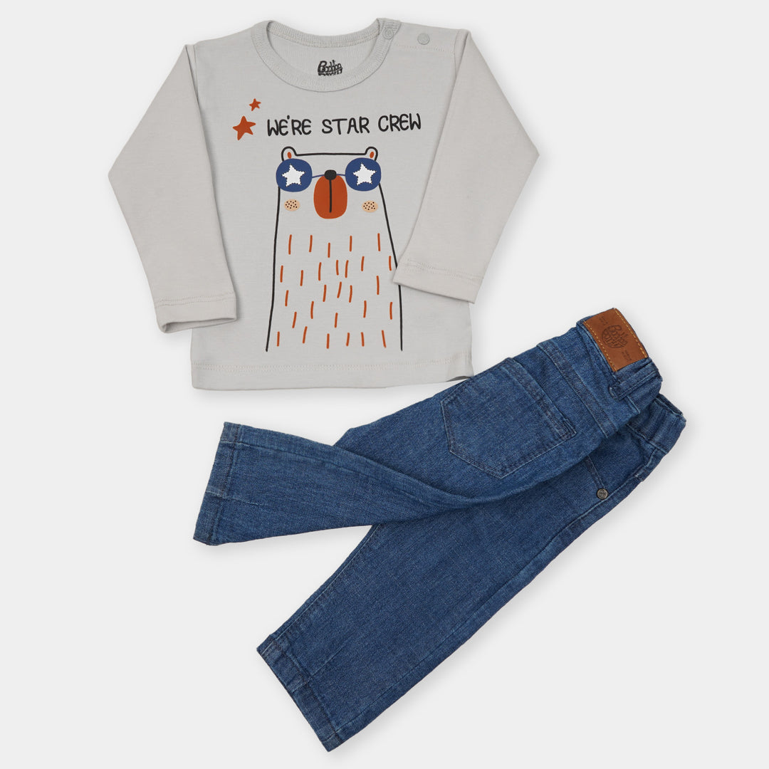Infant Boys Suit 2 Pcs Oh My Bear - D.Blue