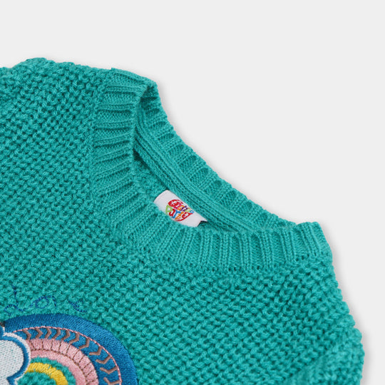 Infant Girls Sweater Rainbow - S.Green