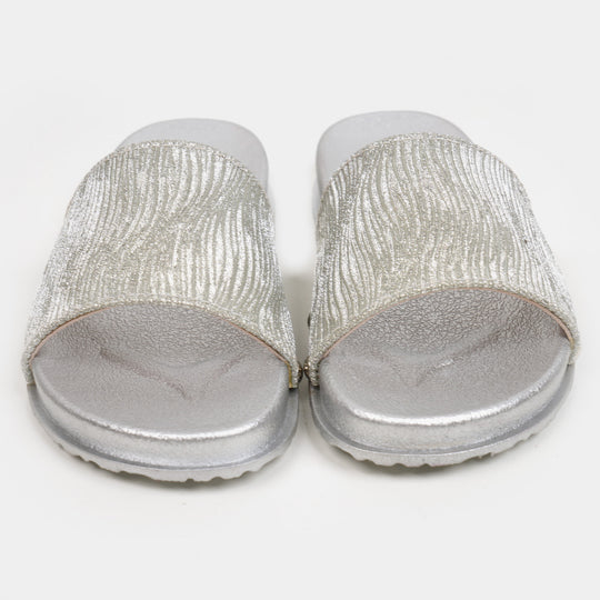 Girls Slipper F-25 - SILVER