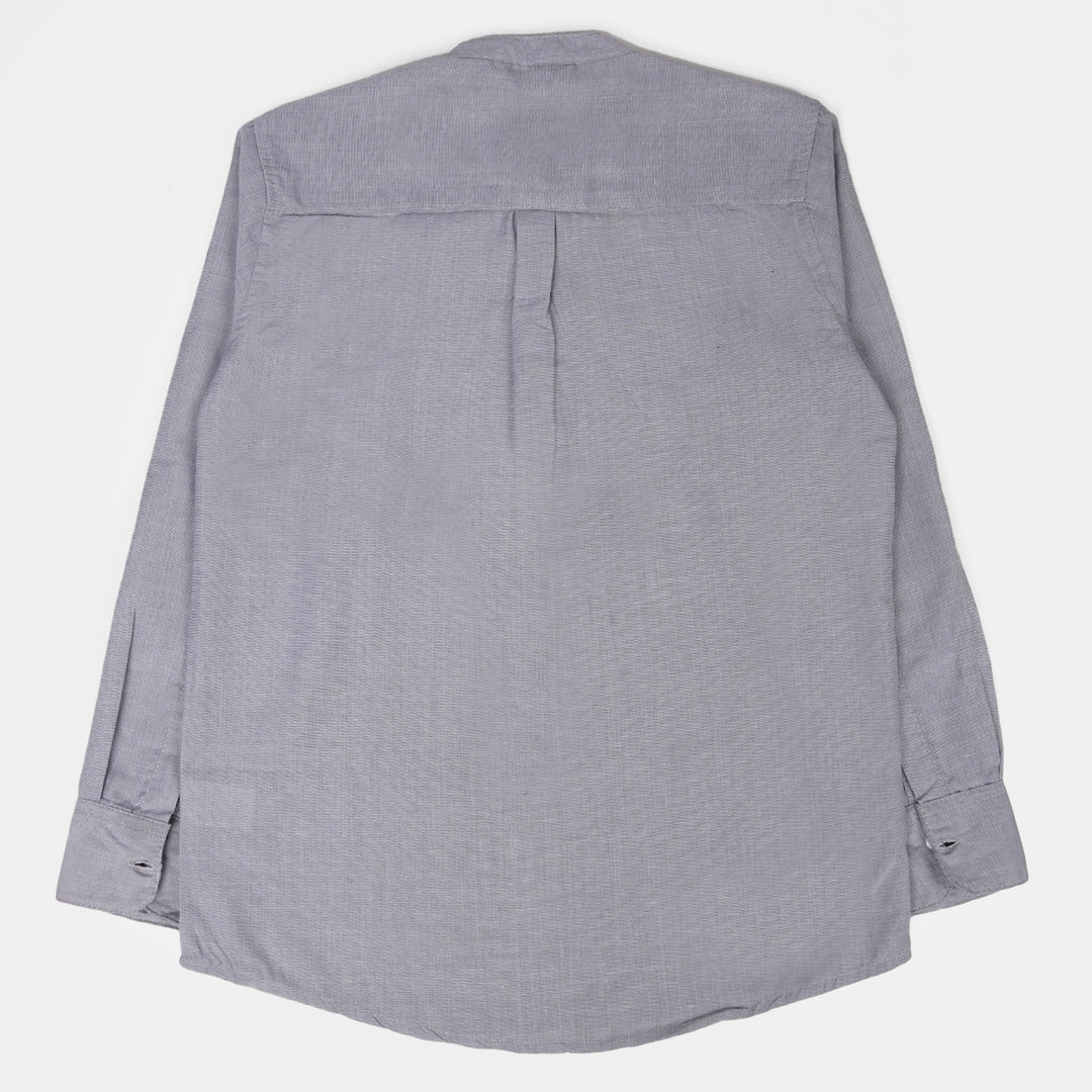 Boys Casual Shirt Half Placket - GREY