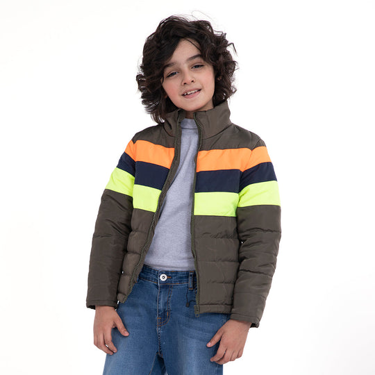 Infant Puff Jacket For Boys - Green