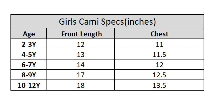 Girls Cotton Jersey Cami Dots & Bow-Pack Of 2-White Vanilla
