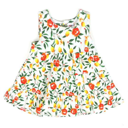 Infant Girls Digital Print Kurti Lemon Bunches-Multi