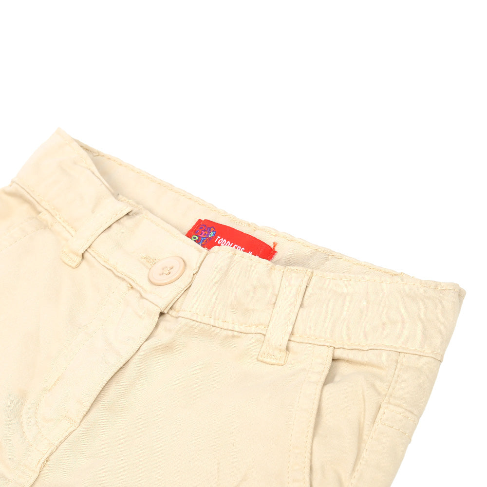 Girls Pant Cotton Basic - Cream