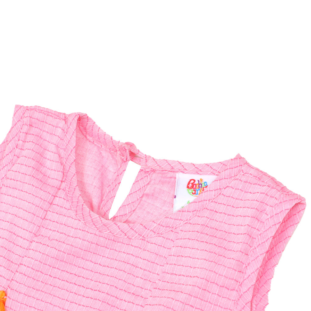 Infants Girls Embroidered Top Fairytale - Pink
