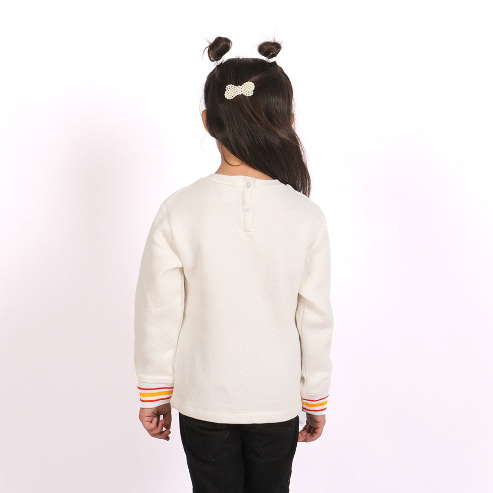 Girls Sweatshirt Good Things - B-White