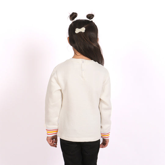 Girls Sweatshirt Good Things - B-White