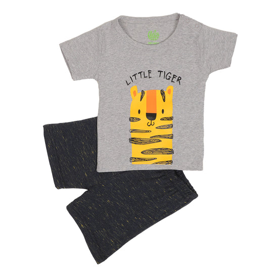 Infant Boys Knitted Suit Little Tiger - GREY