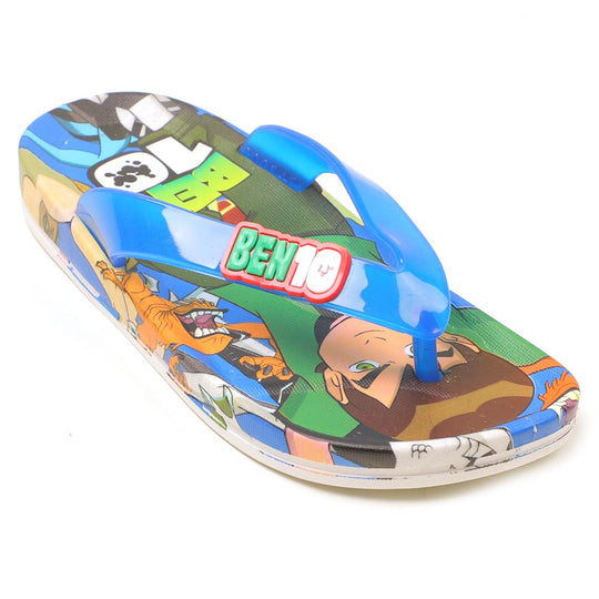 Character Slippers For Boys - Blue