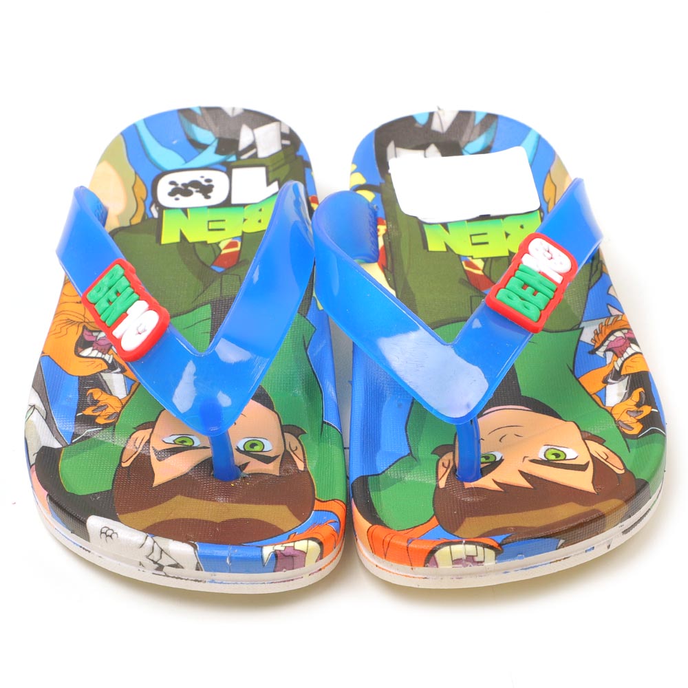 Character Slippers For Boys - Blue