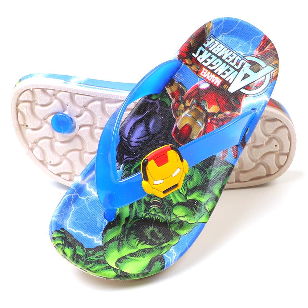 Character Slippers For Boys - Blue