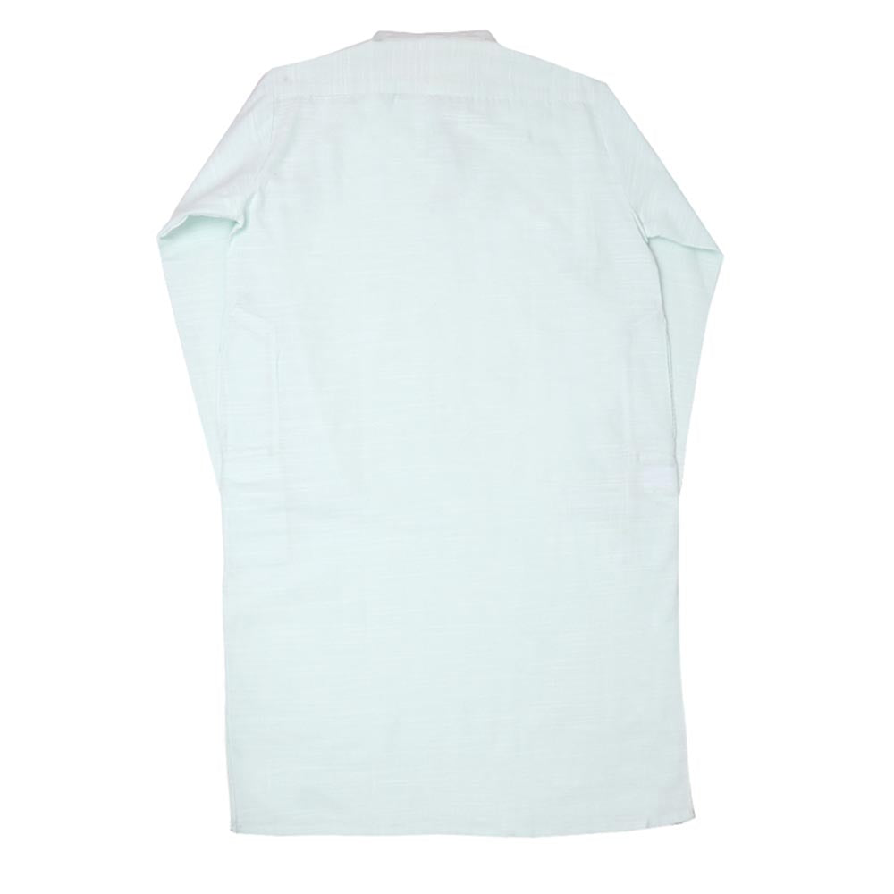 Boys Basic Kurta Slub - Mint