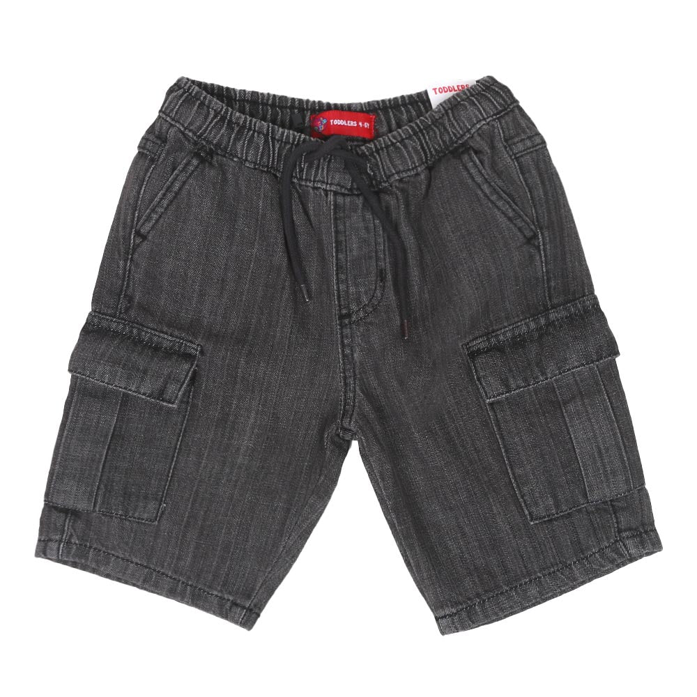 Boys Denim Cargo Short - L.Grey