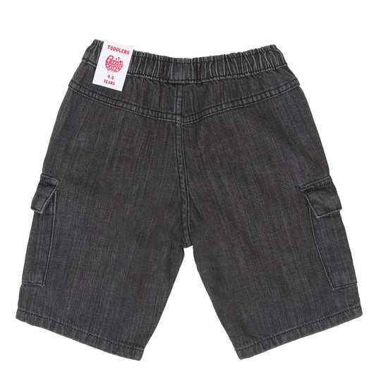 Boys Denim Cargo Short - L.Grey