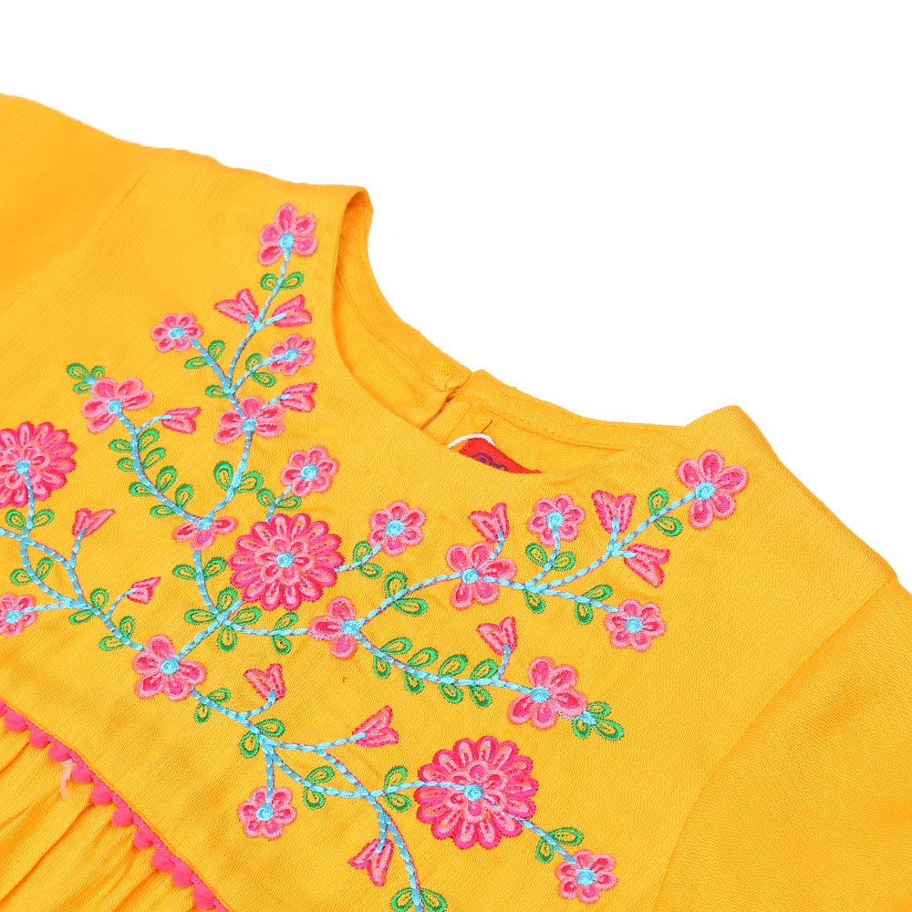 Girls Top G&D EMB - Citrus