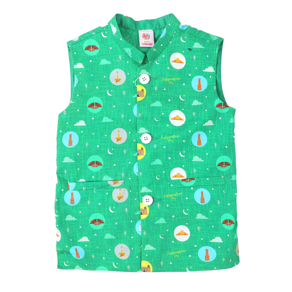 Boys Waistcoat Independence - Green