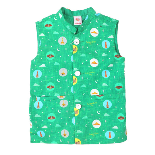 Boys Waistcoat Independence - Green