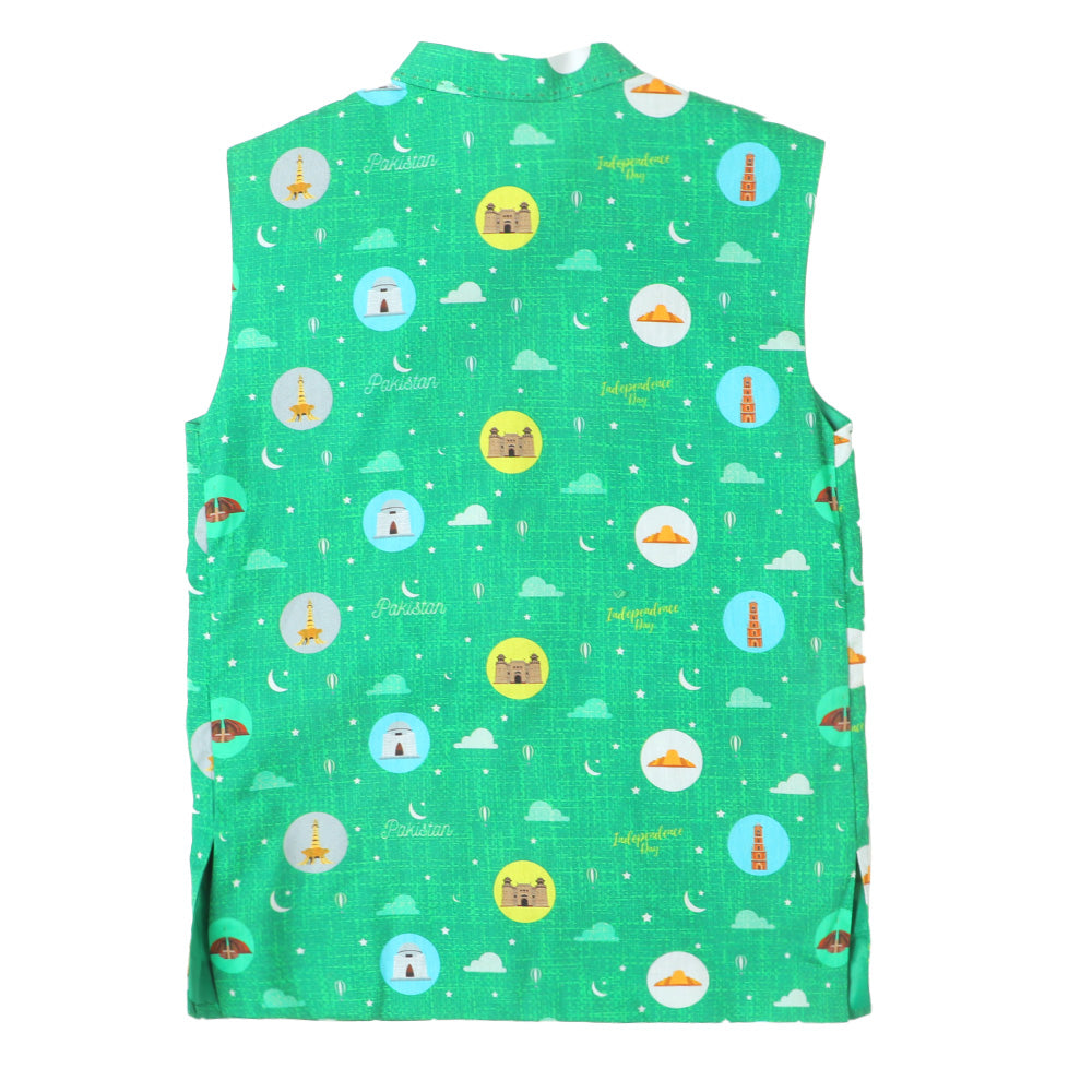 Boys Waistcoat Independence - Green