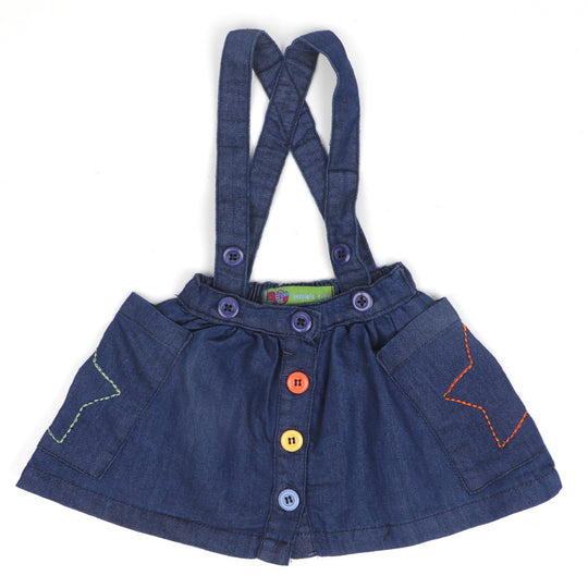 Infant Girls Skirt Denim Star Emb - DARK BLUE