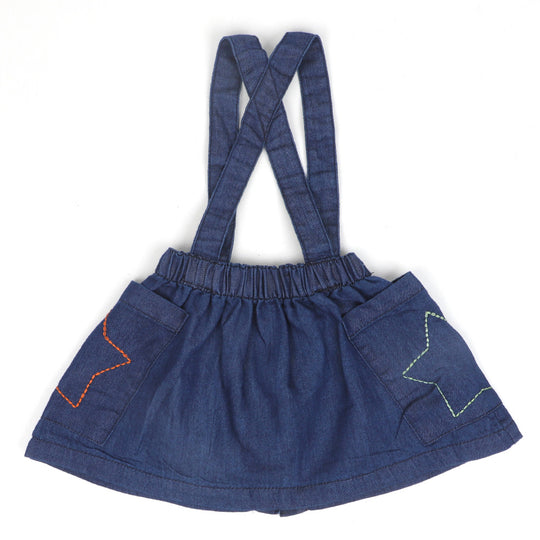 Infant Girls Skirt Denim Star Emb - DARK BLUE