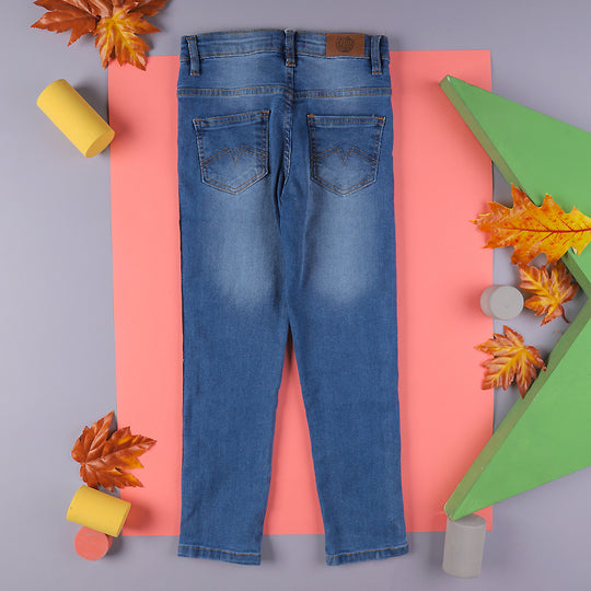 Weekend Score Denim Pant For Boys - Ice Blue