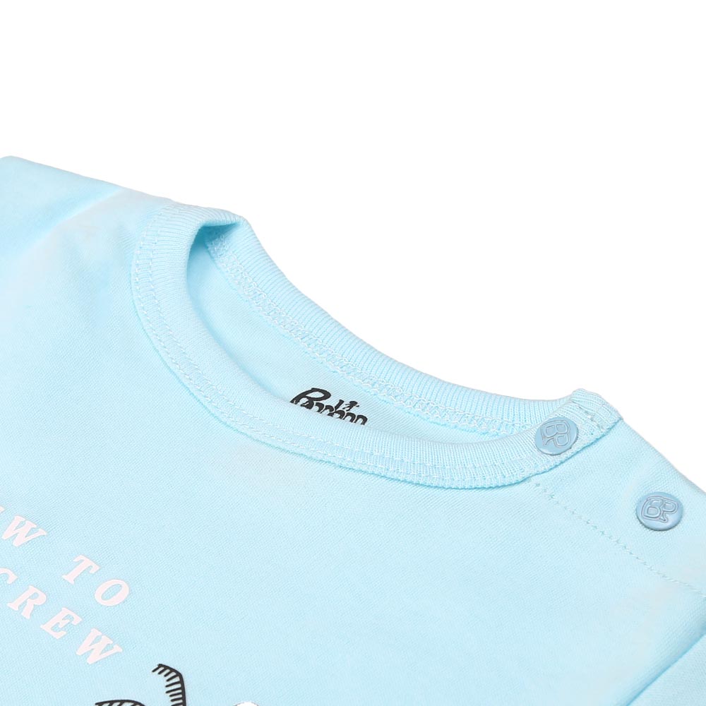 Infant Boys Suit 2Pc Crew - Blue Glow