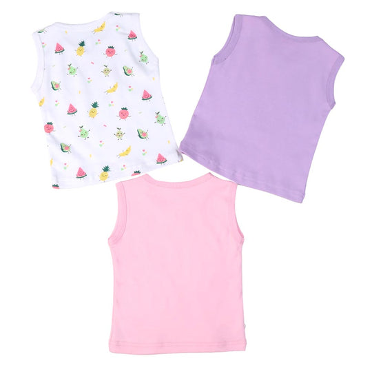 Infant Girls Sando 3Pc Fruit - Mix.