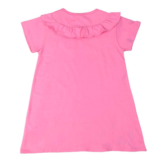 Girls T-Shirt Hem EMB - Pink