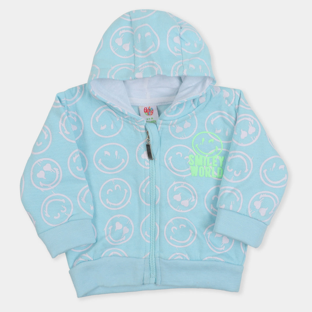 Infant Hooded Jacket Emoji For Boys - Blue