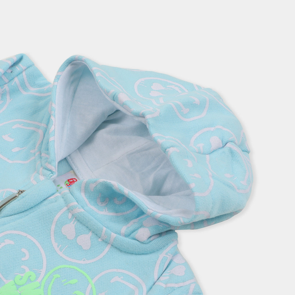Infant Hooded Jacket Emoji For Boys - Blue