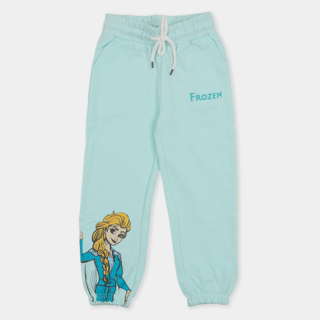 Cartoon Character Pajama For Girls- Light Aqua