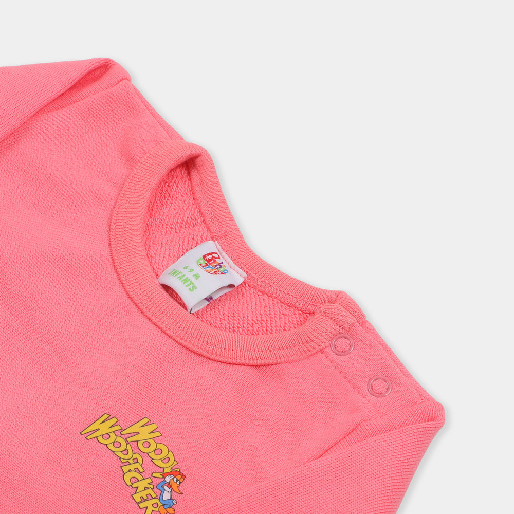Infant Girls Knitted Suit - Pink