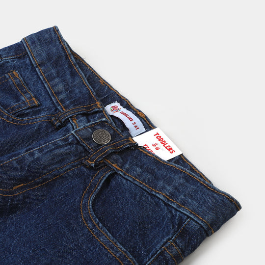 Boys Denim Stretch Pant Dino Run - Mid Blue