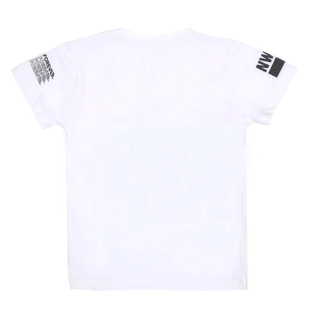 Boys T-Shirt H/S Always Forever - White
