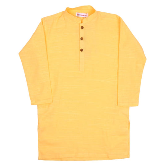 Boys Kurta Slub - Yellow