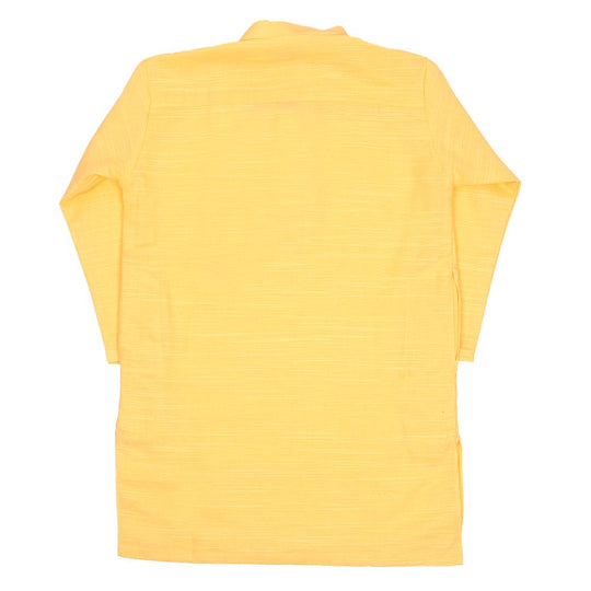 Boys Kurta Slub - Yellow