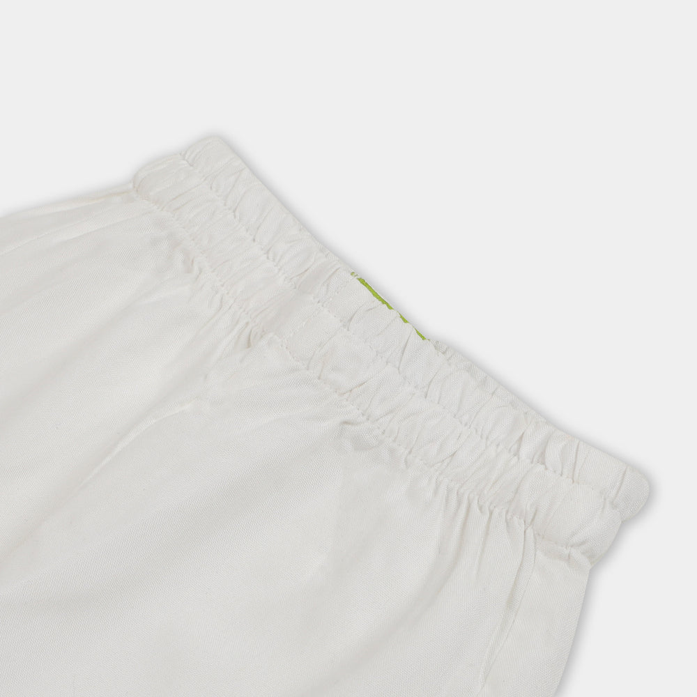 Infant Boys Eastern Basic Pajama- White