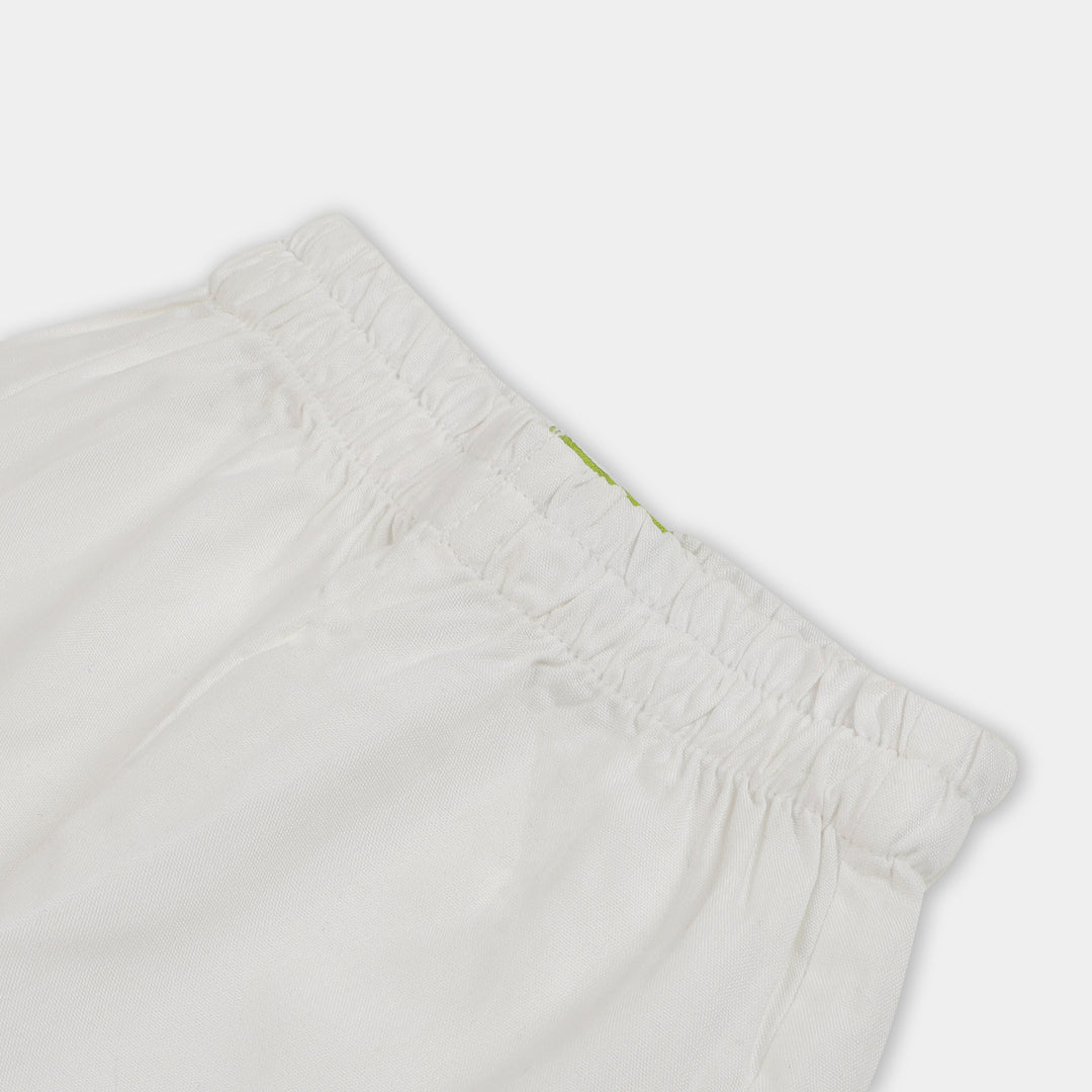 Infant Boys Eastern Basic Pajama- White