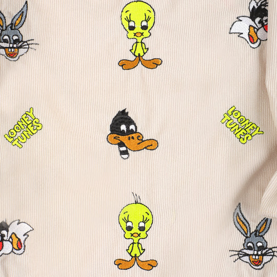 Girls EMB Top Characters - BEIGE