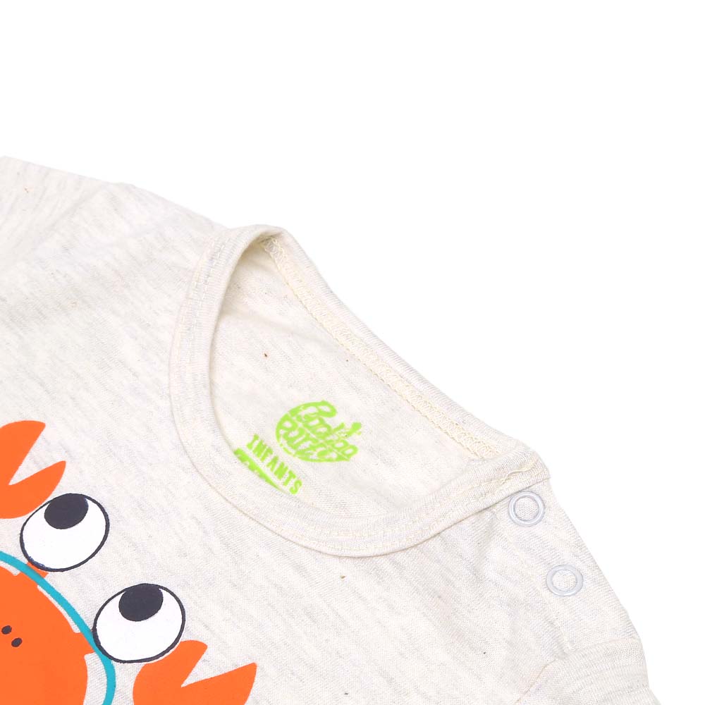 Infant Boys Knitted Suit Snap Snap - Peach