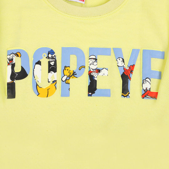 Boys Sweatshirt with Soft Rip - Sunny Lime