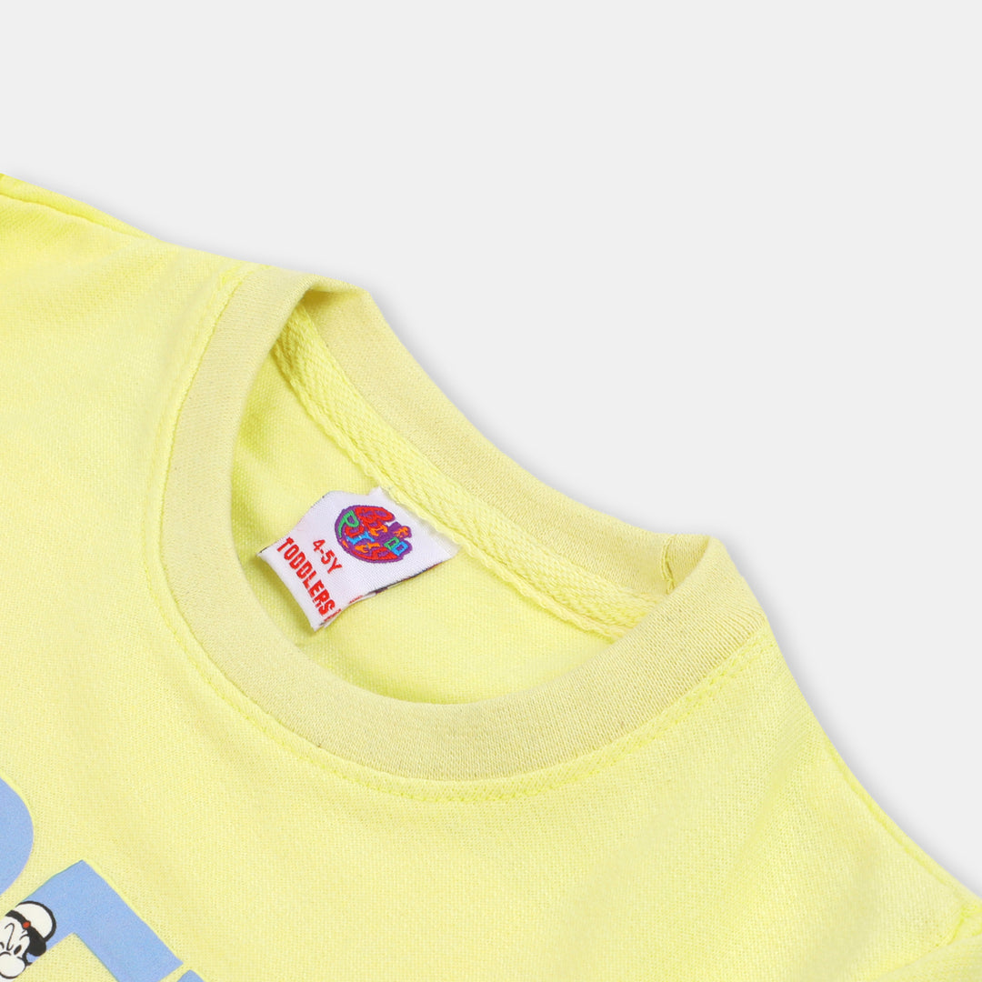 Boys Sweatshirt with Soft Rip - Sunny Lime