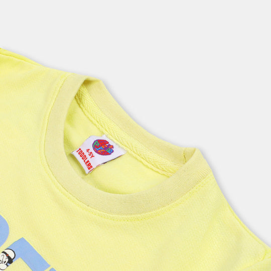 Boys Sweatshirt with Soft Rip - Sunny Lime