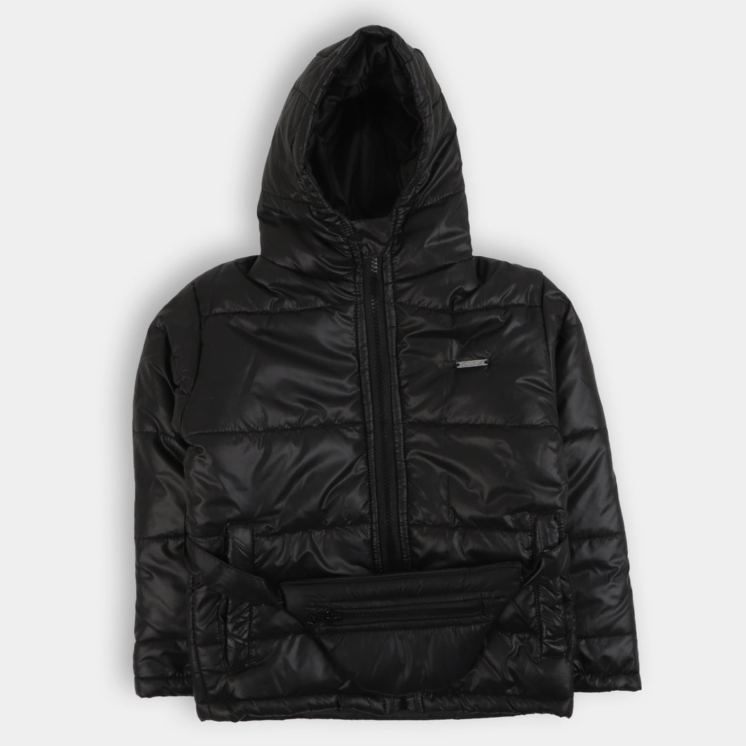 Girls Puffer Jacket Moon Less - BLACK