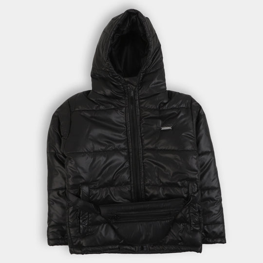 Girls Puffer Jacket Moon Less - BLACK