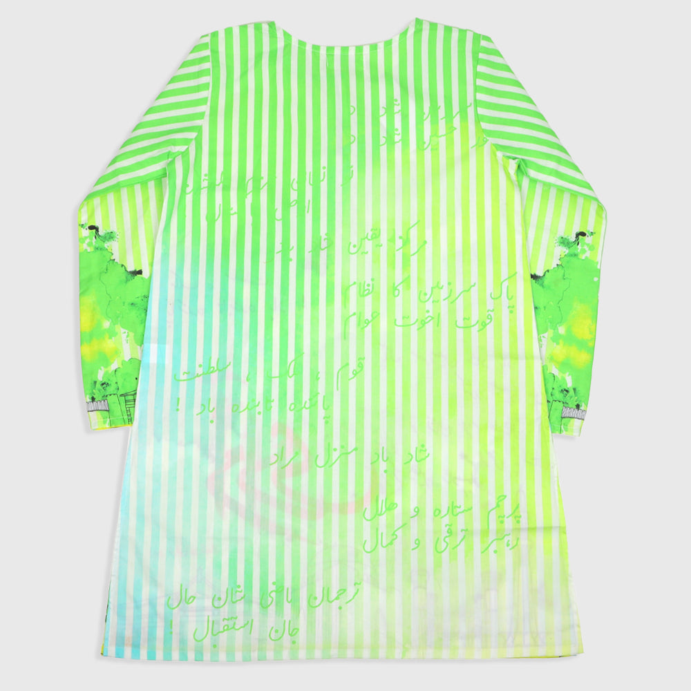 Parents Independence Kurti Azadi Mubarak - Green